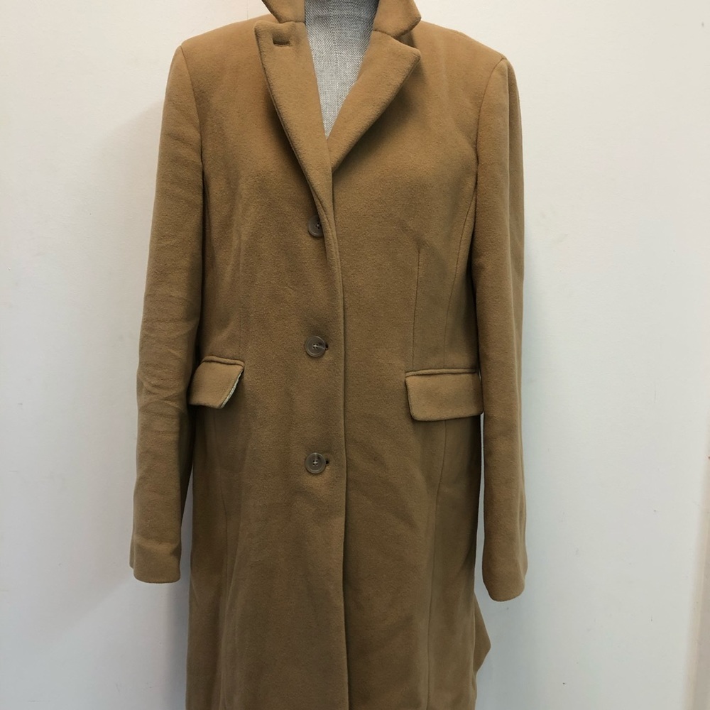 J. Crew Wool Blend Camel Trench Coat 14